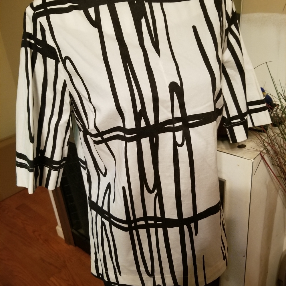 White &Black Blouse